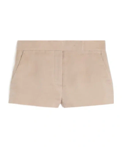 Max Mara Linen Canvas Shorts - Camel In Brown