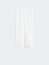 Max Mara Linen Canvas Trousers In White