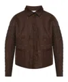 Max Mara Linen Cardigan With A Cable Knit And Ribs In Brown