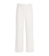 Max Mara Womens White Black Giuliva Striped Wide-leg Linen And Cotton-blend Trousers In Beige
