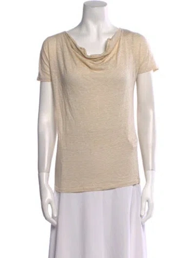 Pre-owned Max Mara Linen Cowl Neck T-shirt