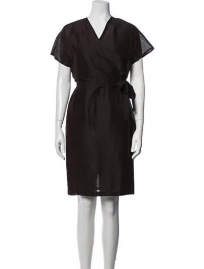 Pre-owned Max Mara Linen Dress Set In Brown