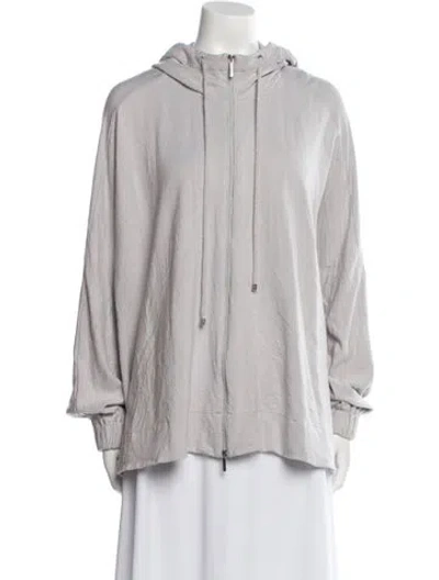 Pre-owned Max Mara Linen Evening Jacket In Gray