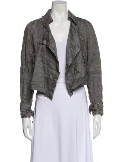 Pre-owned Max Mara Linen Evening Jacket In Gray