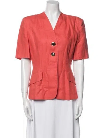 Pre-owned Max Mara Linen Evening Jacket In Orange