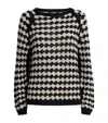 Max Mara Linen Geometric-knit Sweater In Nude