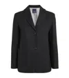Max Mara Black Single-breasted Linen Blazer In Black