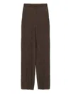 Max Mara Linen High-waisted Trousers In Black