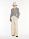Max Mara Linen Hooded Jumper In Ivory