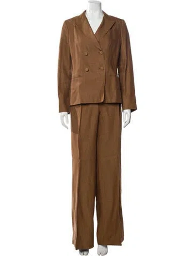 Pre-owned Max Mara Linen Jacket In Brown