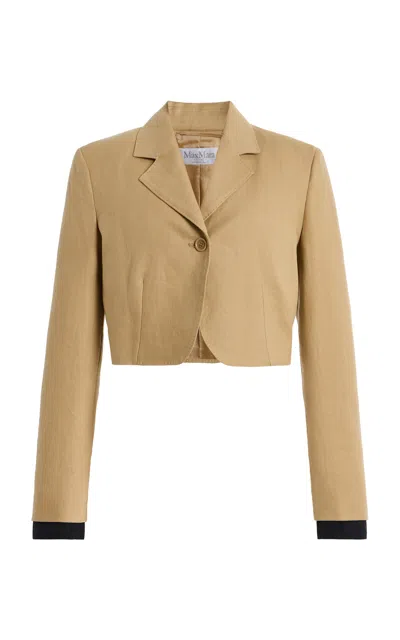 Max Mara Linen Jacket In Brown