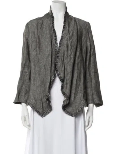 Pre-owned Max Mara Linen Jacket In Gray