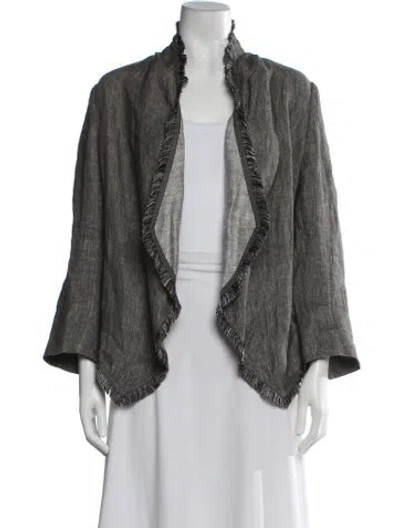 Pre-owned Max Mara Linen Jacket In Grey