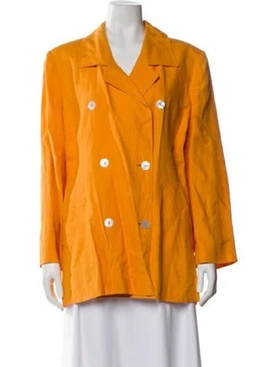 Pre-owned Max Mara Linen Jacket In Orange