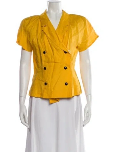 Pre-owned Max Mara Linen Jacket In Yellow