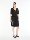 Max Mara Linen Jersey T-shirt In Black