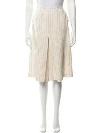 Pre-owned Max Mara Linen Knee-length Shorts In Neutrals