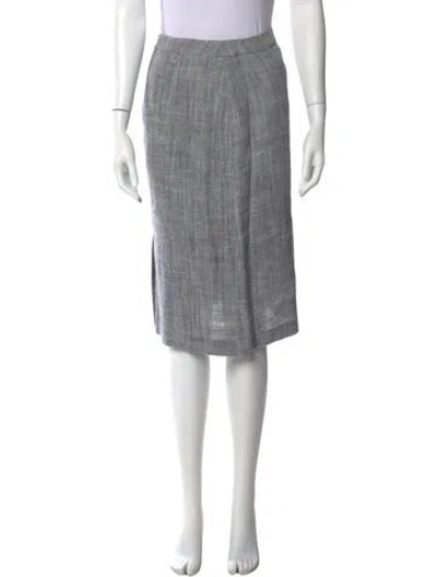 Pre-owned Max Mara Linen Knee-length Skirt In Black