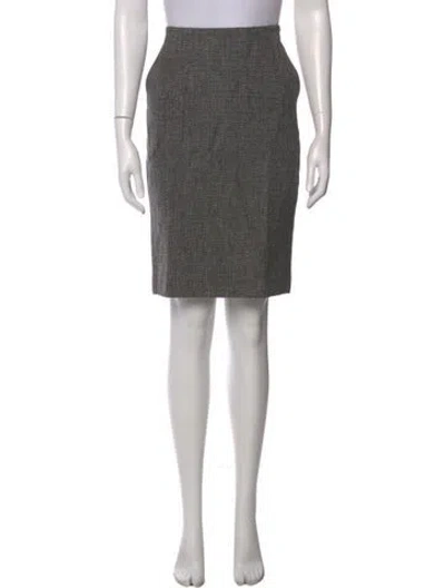 Pre-owned Max Mara Linen Knee-length Skirt In Gray
