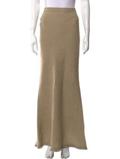 Pre-owned Max Mara Linen Long Skirt In Neutrals