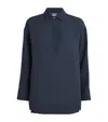 Max Mara Linen Long-sleeve Shirt In Blue