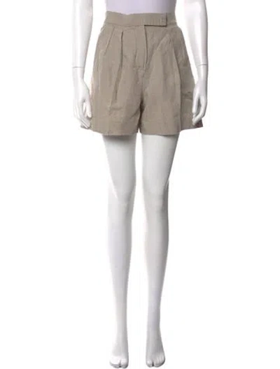 Pre-owned Max Mara Linen Mini Shorts In Multi