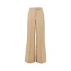 Max Mara Big Pleated Linen Wide-leg Pants In Neutral