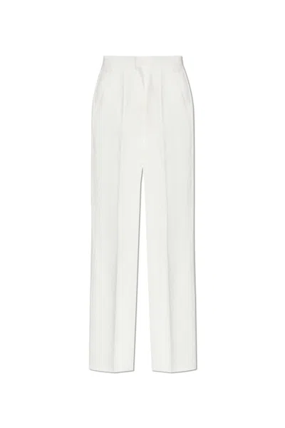 Max Mara Linen Pants Aversa In White