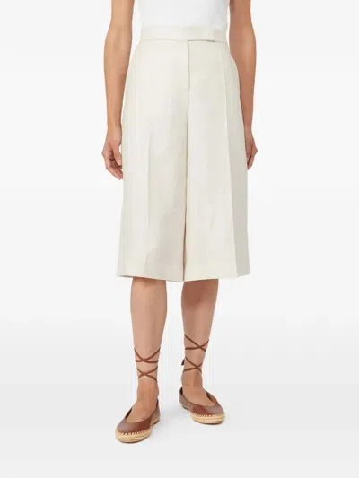 Max Mara Linen Pants In White