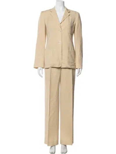Pre-owned Max Mara Linen Pantsuit In Neutral