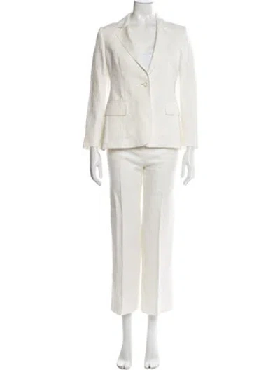 Pre-owned Max Mara Linen Pantsuit In Neutrals