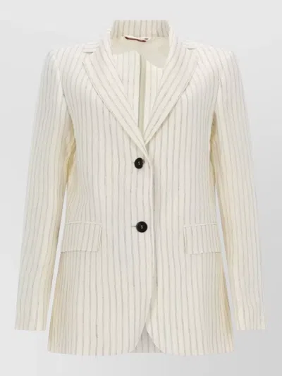 Max Mara Linen Pinstripe Blazer