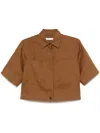 Max Mara Linen Shirt With Adjustable Side Straps In Brown