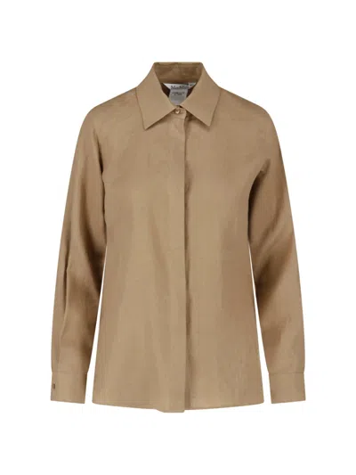 Max Mara Linen Shirt "falasco" In Brown