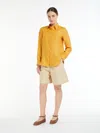 Max Mara Linen Shirt In Ochre