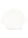Max Mara Linen Shirt With Collared Neck And Cropped In White