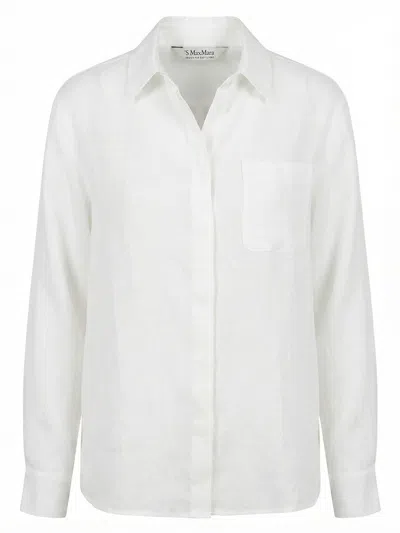 Max Mara Linen Shirt In Neutral