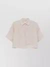 Max Mara Linen Shirt With Cropped Length And Collar