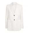 Max Mara Dimitri Single-breasted Linen Blazer In Ivory