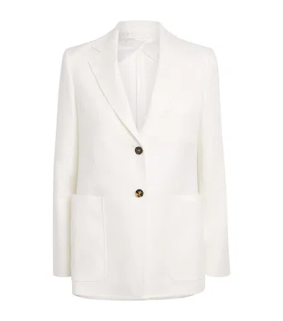 MAX MARA LINEN SINGLE-BREASTED BLAZER