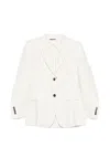 Max Mara Linen Single-breasted Jacket In Neutral