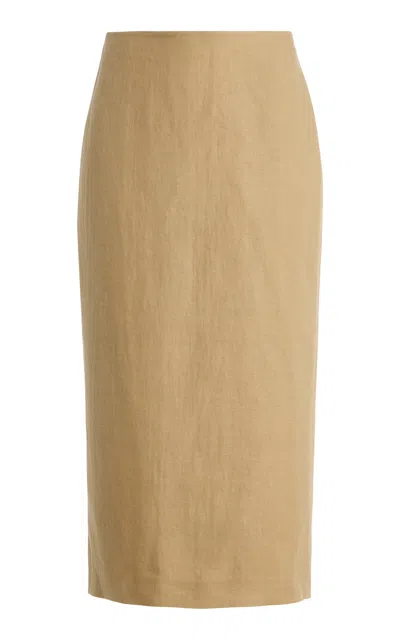 Max Mara Linen Skirt In Brown