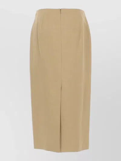 Max Mara Linen Slim-fit Midi Skirt
