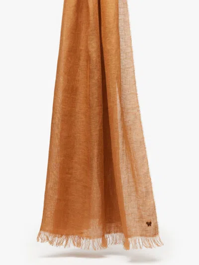 Max Mara Linen Stole In Brown