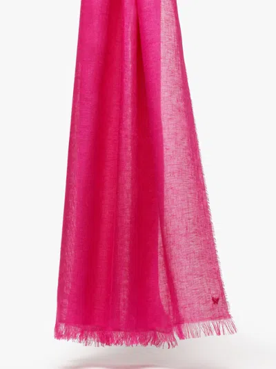 Max Mara Linen Stole In Pink
