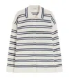Max Mara Linen Stripe Cardigan In White