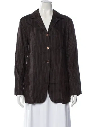 Pre-owned Max Mara Linen Striped Blouse In Multi