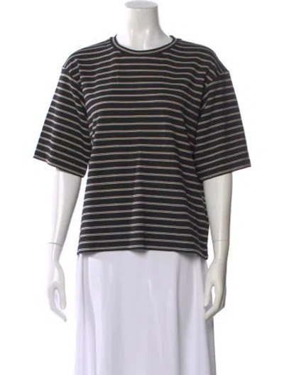 Pre-owned Max Mara Linen Striped T-shirt In White