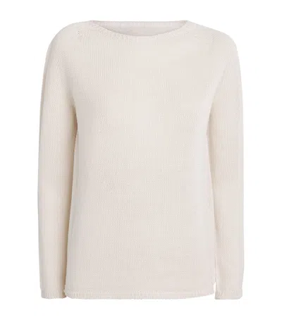 Max Mara Linen Sweater In Beige