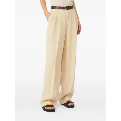 Max Mara Sumero Belted Trousers In Neutral